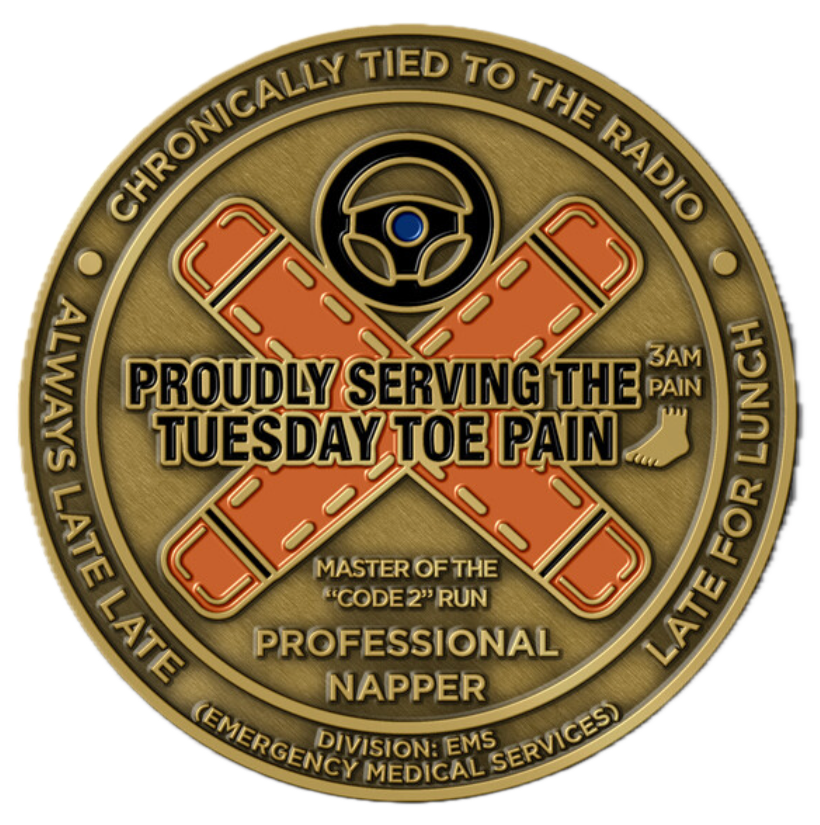 Official Ambulance Driver Challenge Coin